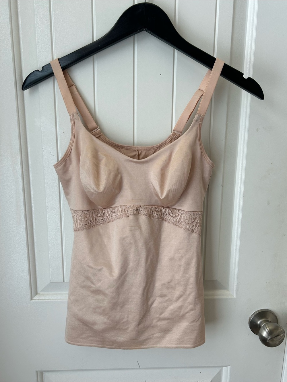 Ruby Ribbon Nude Lace-Trim Shaping Camisole